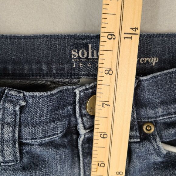 NY&C Soho Skinny Crop Jeans Women's Size 0 (28x20) Low Rise Denim - Picture 8 of 10